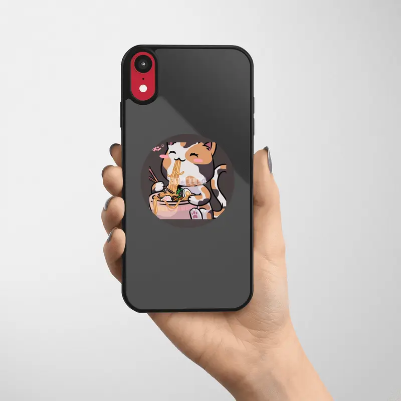 Kawaii Neko Cat Ramen Bowl Anime Otaku Color Cat Etiket