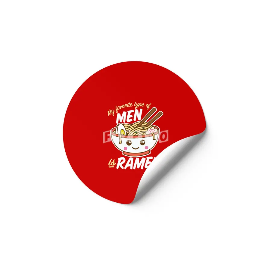 My Favorite Type of Men is Ramen Food Pun Etiket