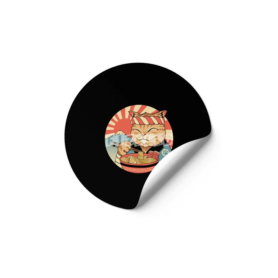 Catana Ramen Front Print Etiket