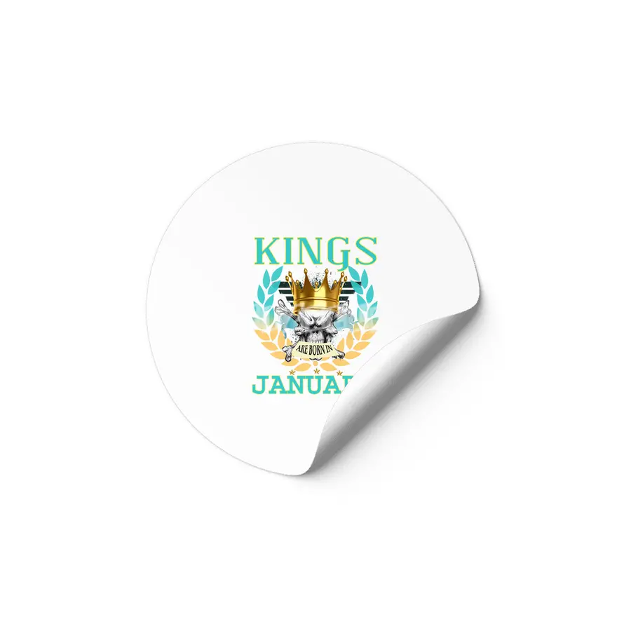 Kings Are born in January  T-shirts  Etiket