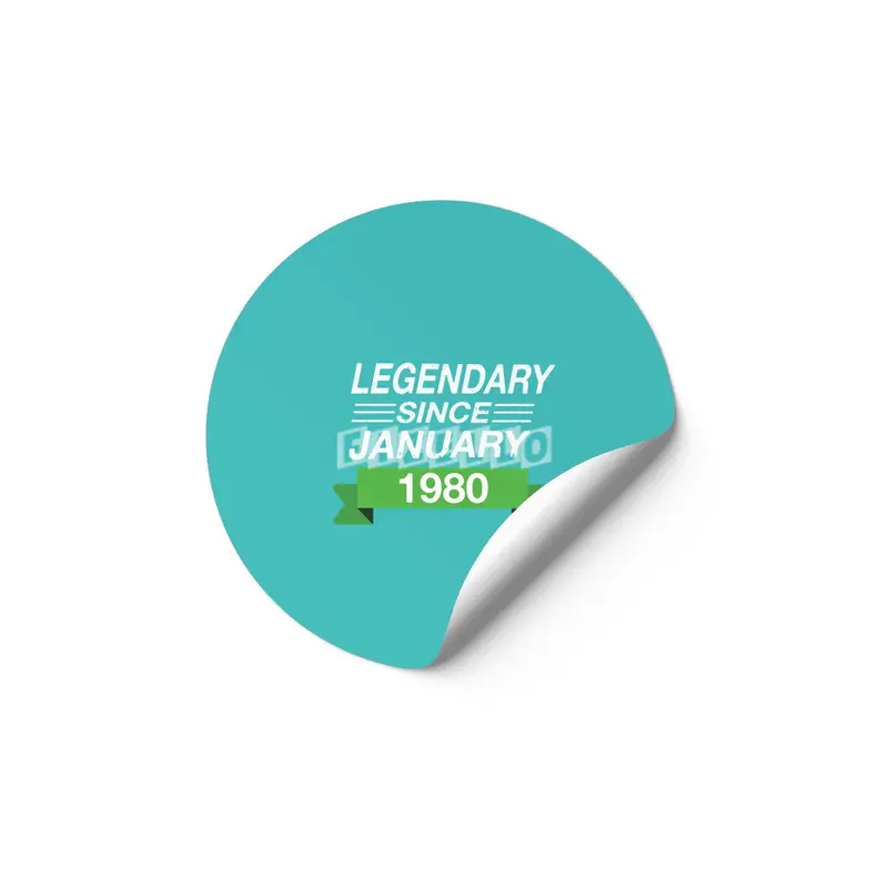 Legendary Since January 1980 Birth Month Etiket