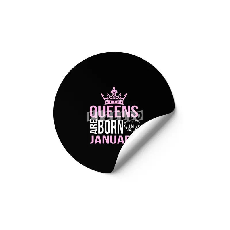 Queens are born in January T-shirt Etiket