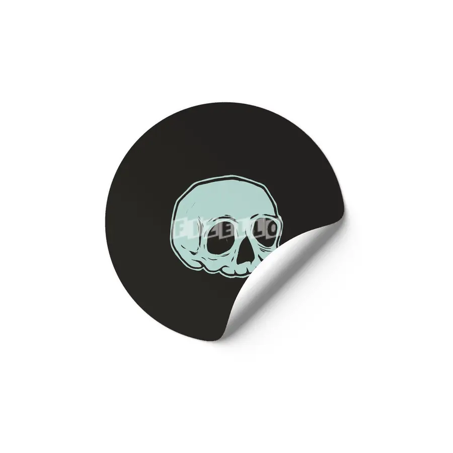 Classic Skull (BLUE) Etiket
