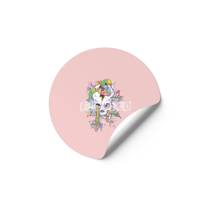Flying Rainbow Skull Island  Etiket