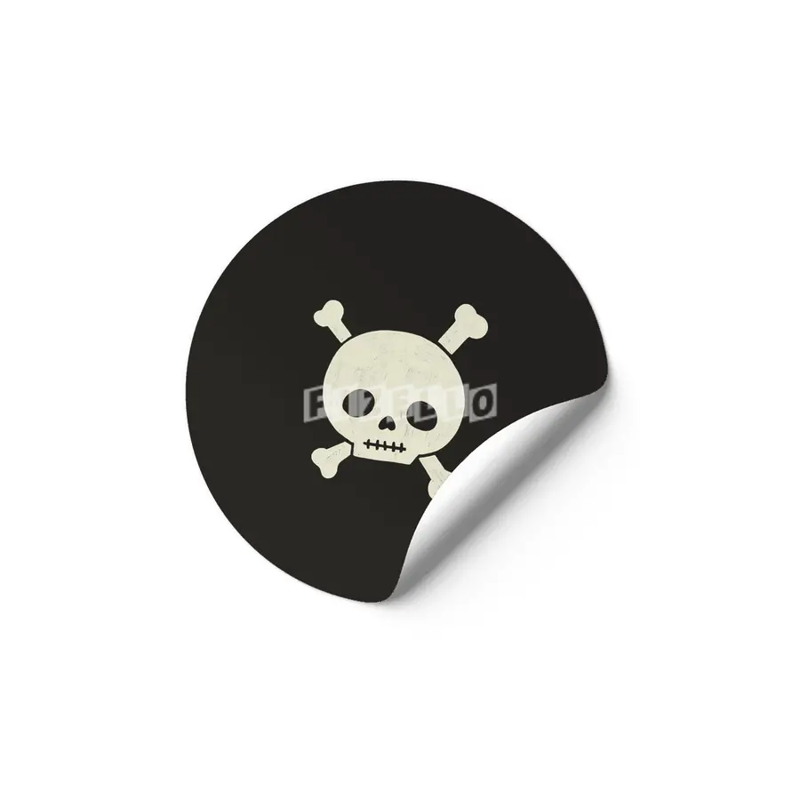 Cute Skull and Bones Etiket