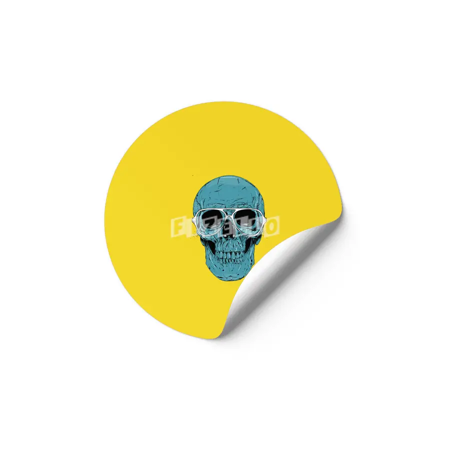 Blue skull Etiket