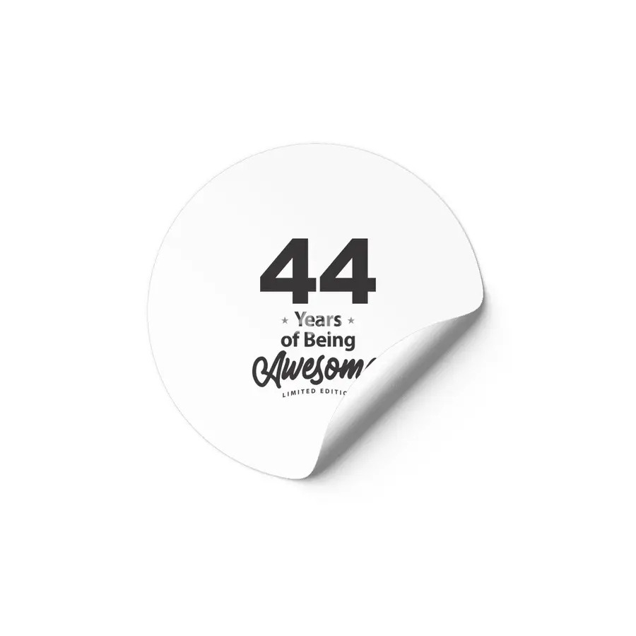 44 Years Of Being Awesome 44th Birthday Etiket