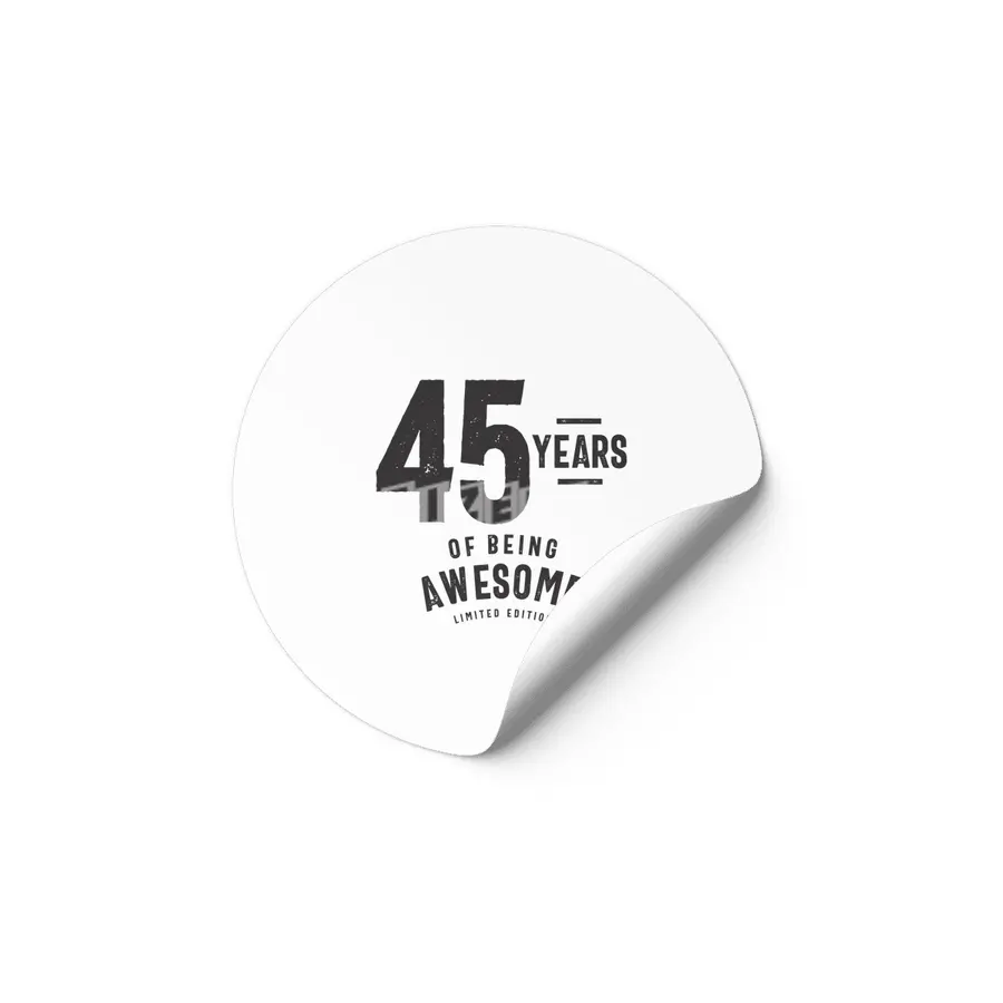 45 Years Of Being Awesome 45th Birthday Etiket