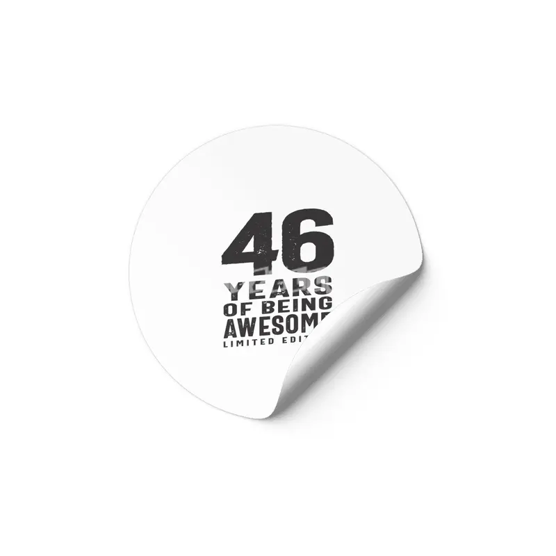 46 Years Of Being Awesome 46th Birthday Etiket