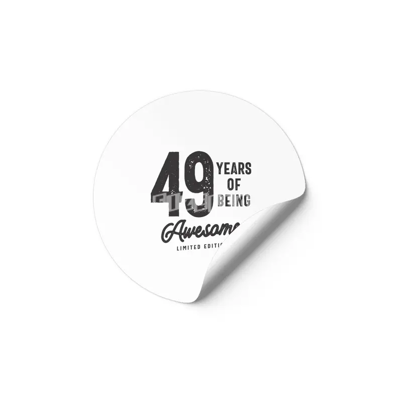 49 Years Of Being Awesome 49th Birthday Etiket