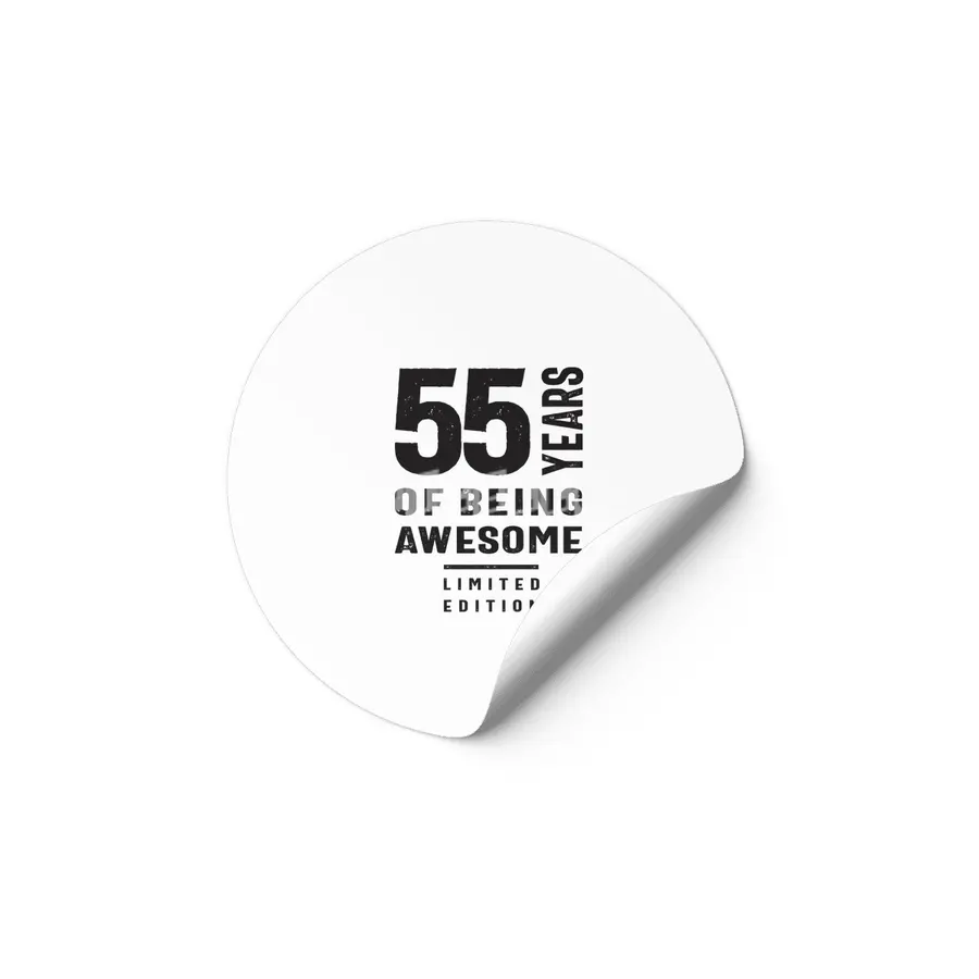 55 Years of Being Awesome - 55th Birthday Etiket