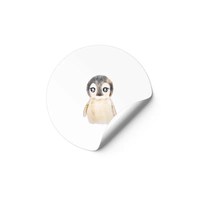 cute baby penguin watercolor Etiket