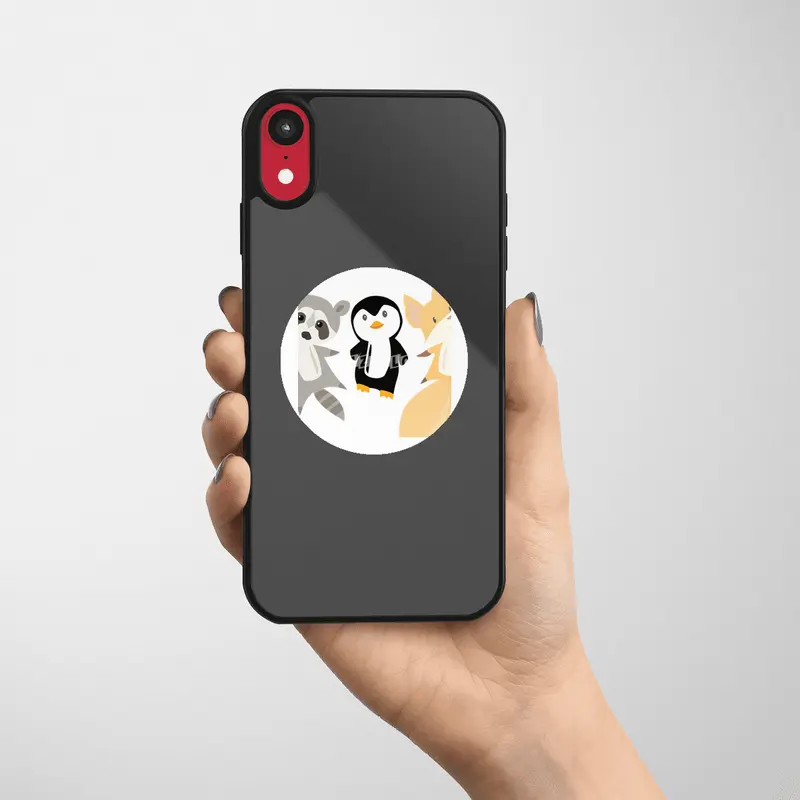 Raccoon Penguin Fox Funny Animals For Kids Etiket