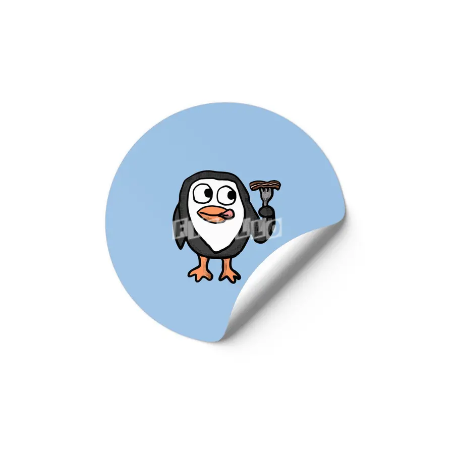 Bacon Lovin Penguin  Etiket
