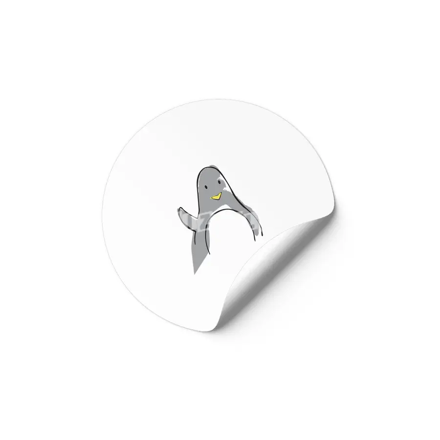 Sir Penguin Waves A Lot Etiket
