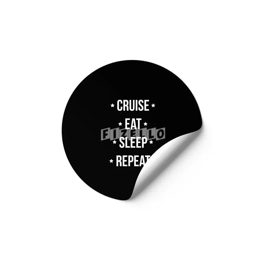 Cruise Eat Sleep Repeat Vacation Traveling  Etiket
