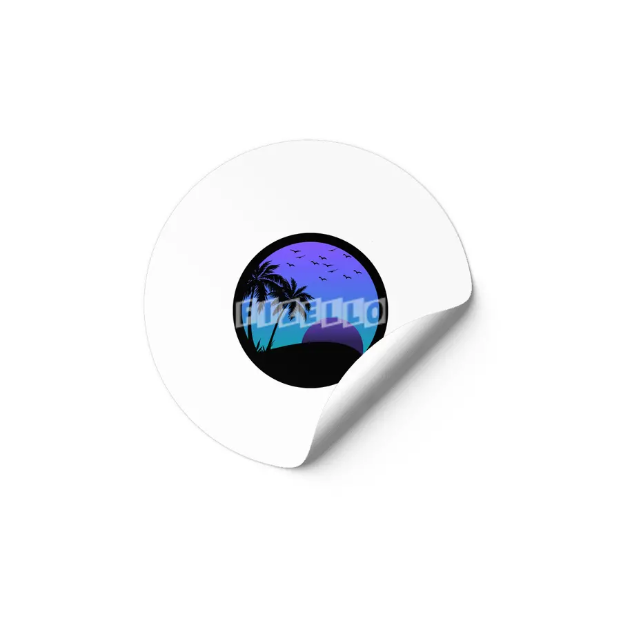 Beach Side Silhouette - Purple/Blue Etiket