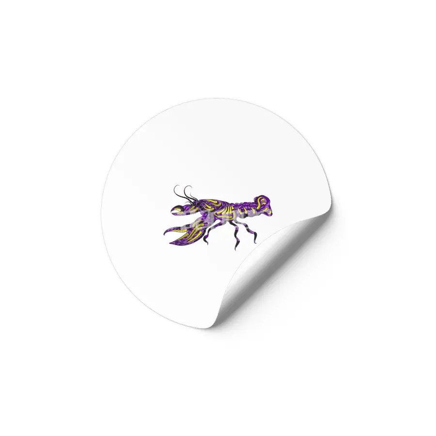 ethmic silhouette of lobster Etiket