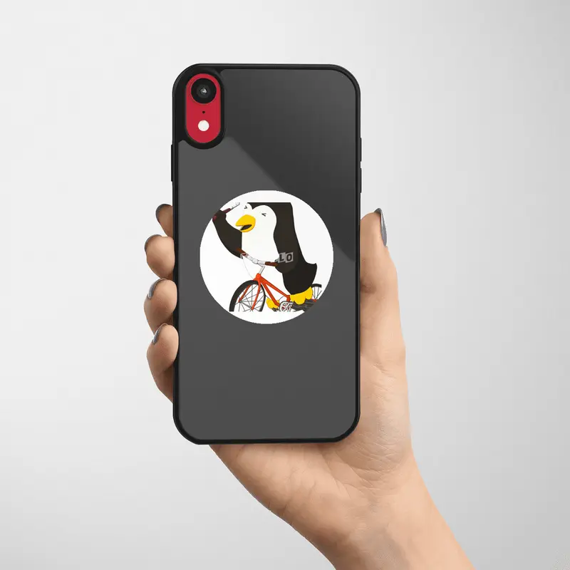 Cycling Penguin (w/ Piano Tuning Lever) Etiket