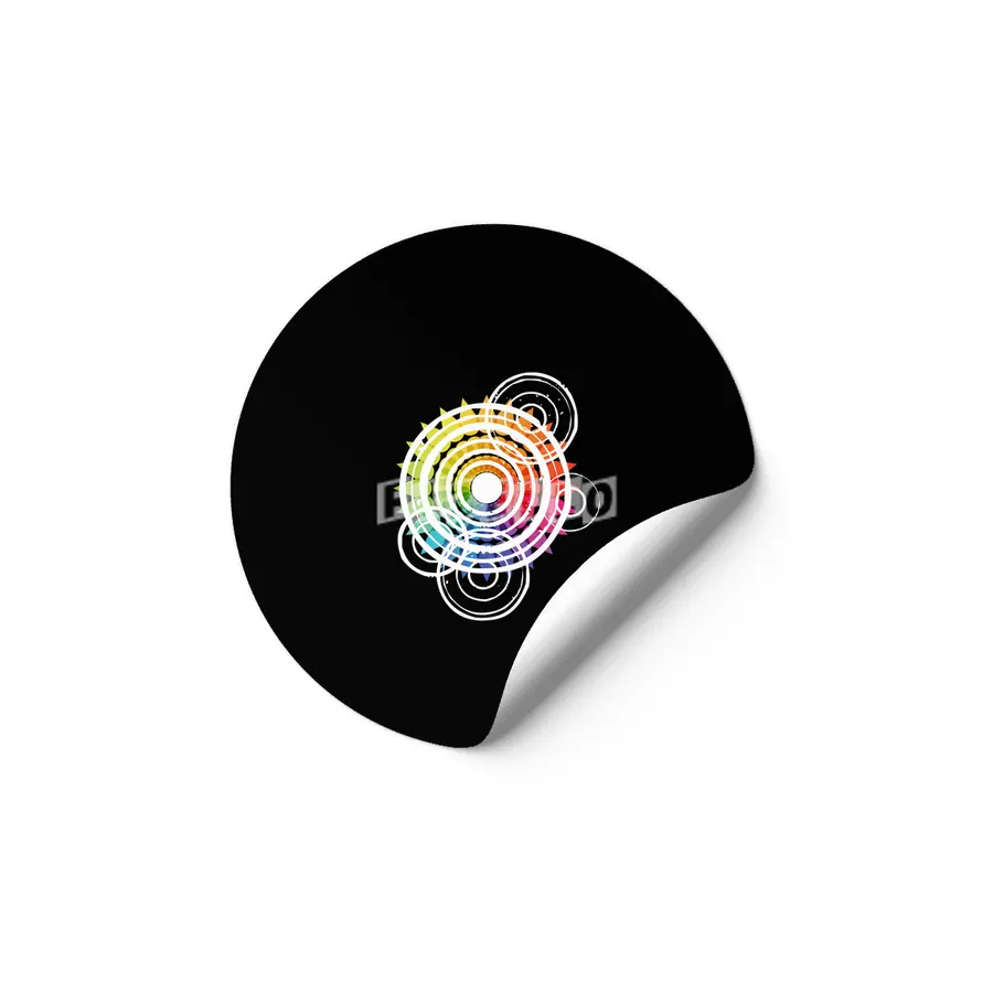 Raindrops Rippling On The Colour Wheel Etiket
