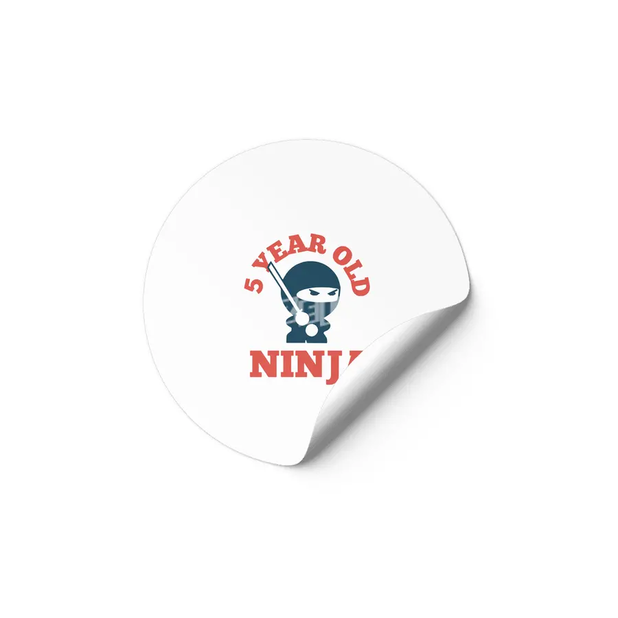 5 year old ninja son t-shirt Etiket