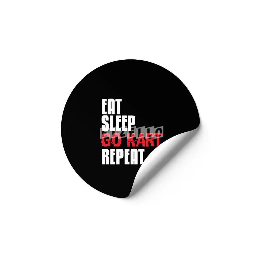 Go Kart Gift Eat Sleep Go Kart Repeat Fun Kart Racing Etiket