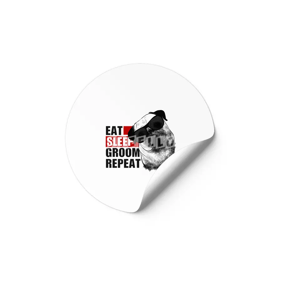 Dog Grooming Eat Sleep Groom Repeat Etiket