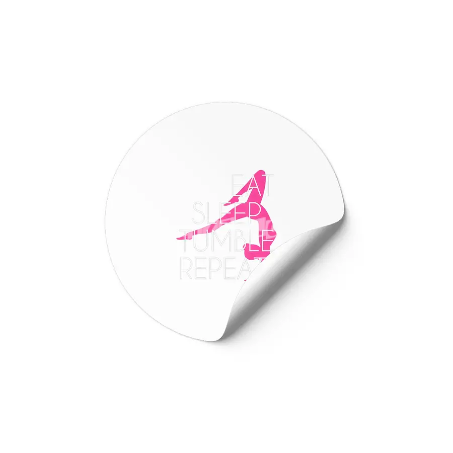 Funny Gymnast Gift Eat Sleep Tumble Repeat Etiket