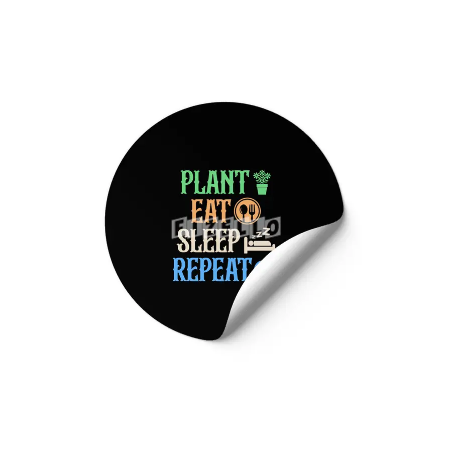 Plant Eat Sleep Repeat Gardener Life T-shirt Etiket