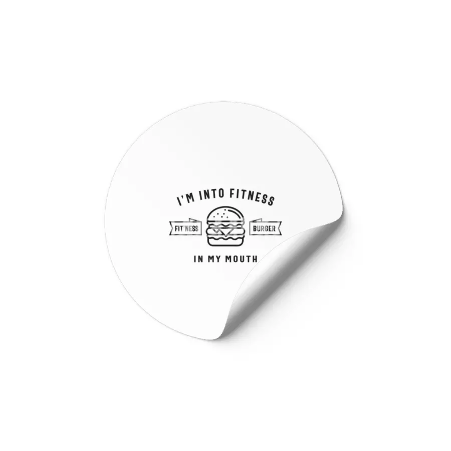 I'm Into Fitness Fit'ness Burger In My Mouth Etiket