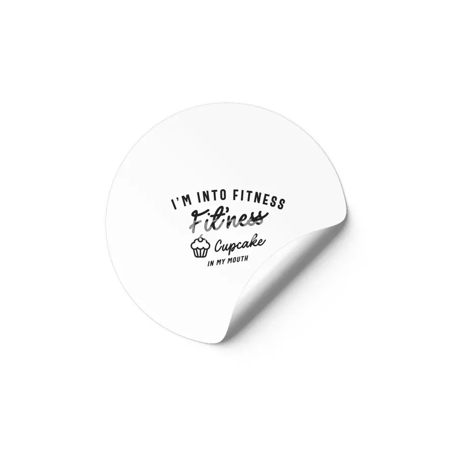 I'm Into Fitness Fit'ness Cupcake In My Mouth Etiket