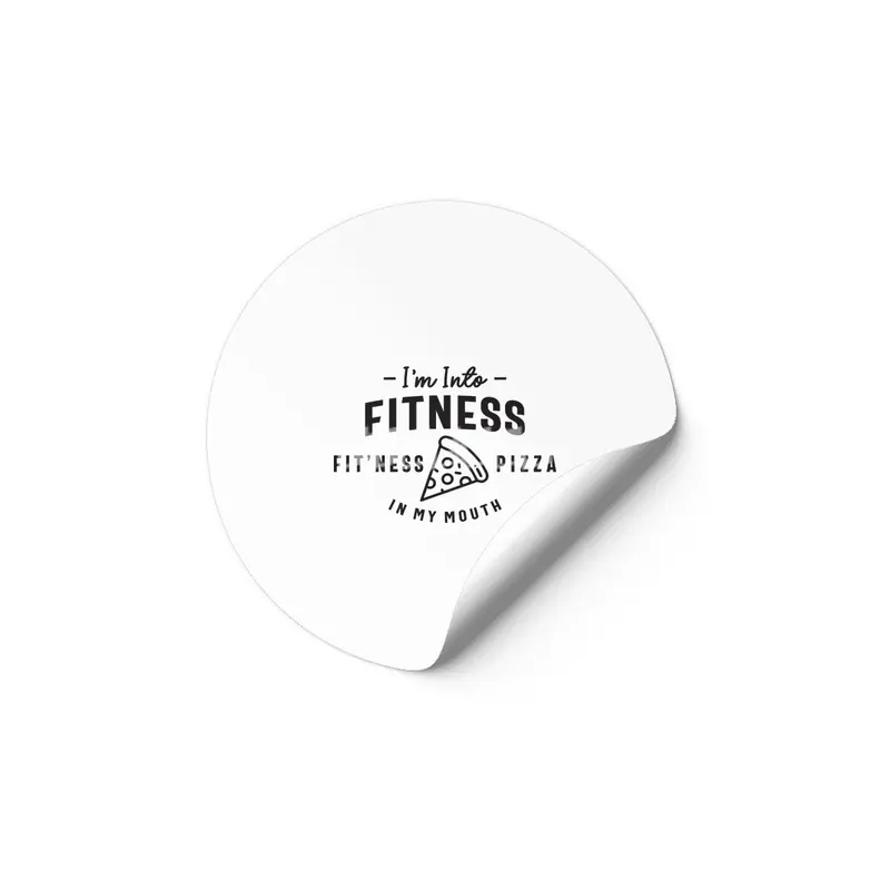 I'm Into Fitness Fit'ness Pizza In My Mouth Etiket