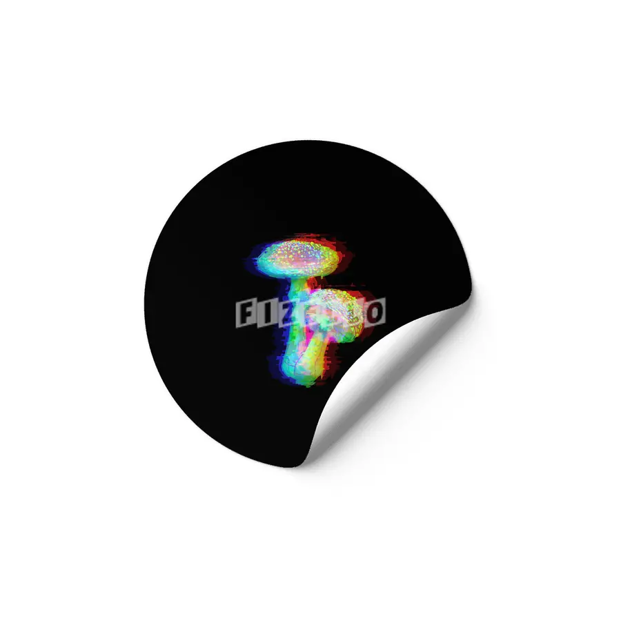 Holographic Mushroom Etiket