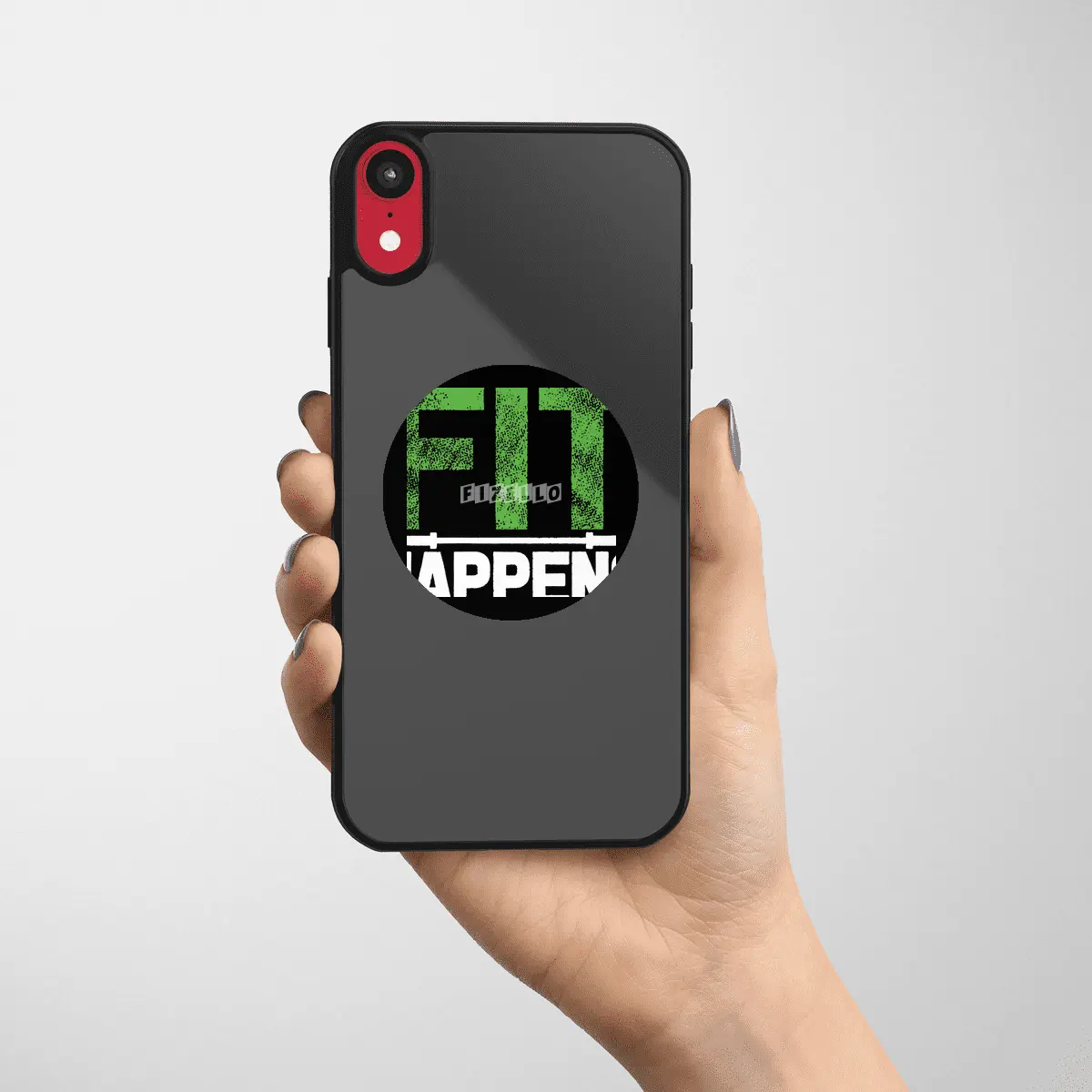 Fit Happens Cross Fit Barbell Fitness Exercise Workout Train Mens gym crossfit lifting Etiket