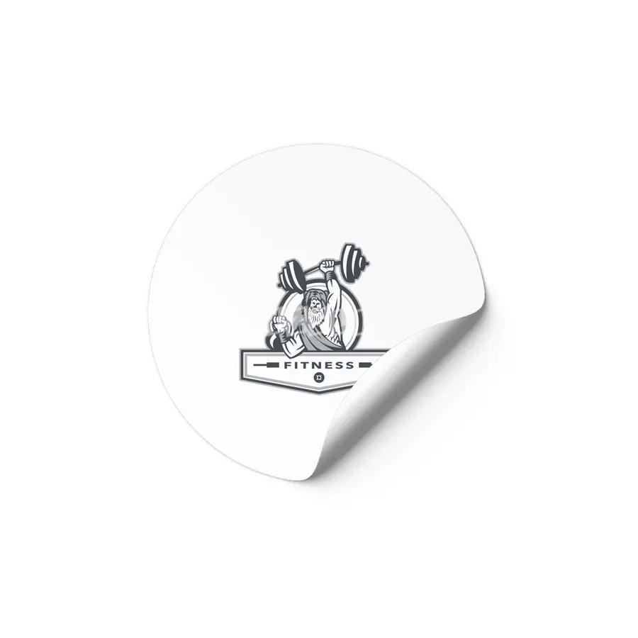Berserker Lifting Barbell Kettlebell Fitness Circle Retro Etiket