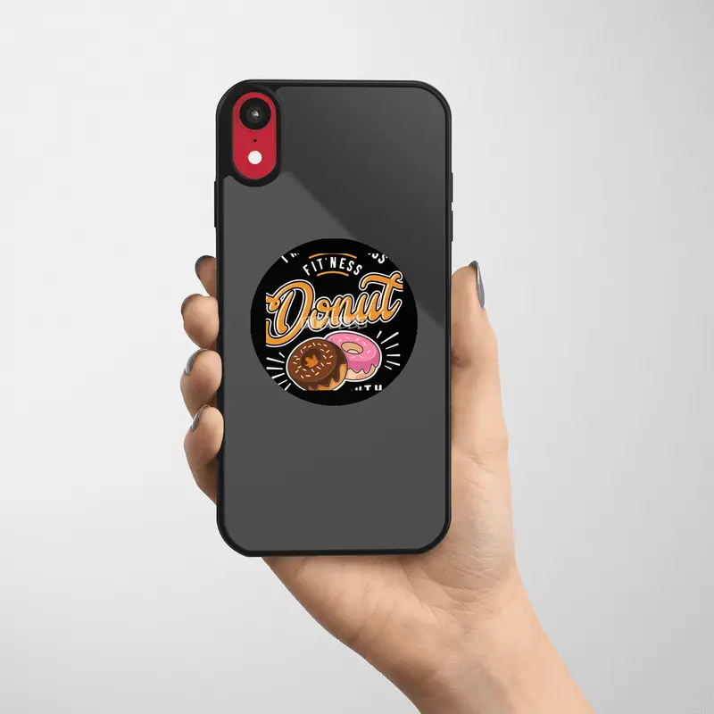 I'm Into Fitness Fit'ness Donut In My Mouth Etiket