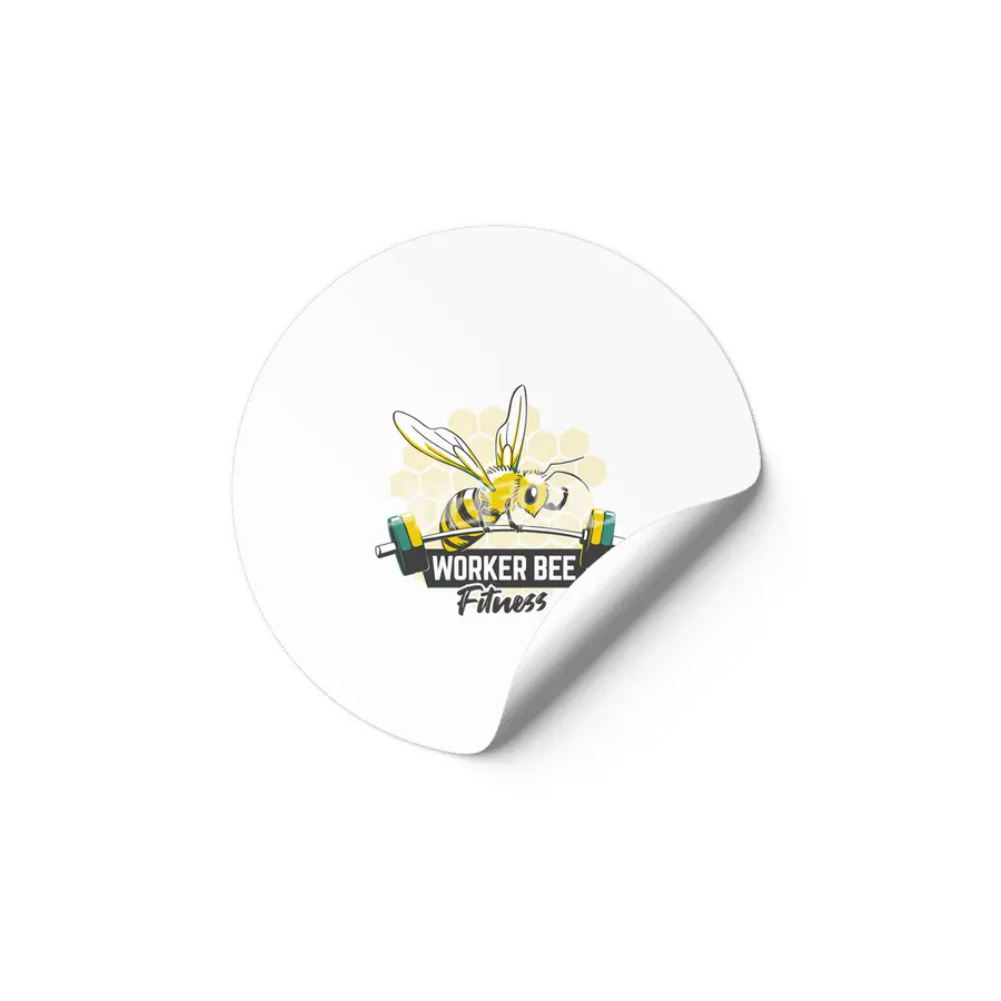 Worker Bee Fitness Honeycomb Etiket