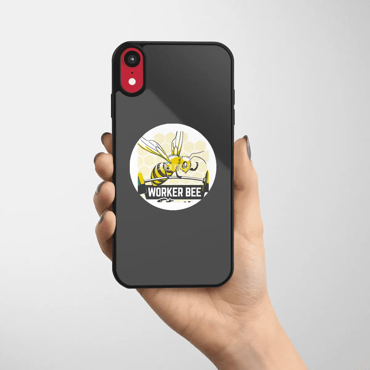 Worker Bee Fitness Honeycomb Etiket