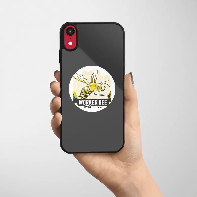 Worker Bee Fitness Honeycomb Etiket