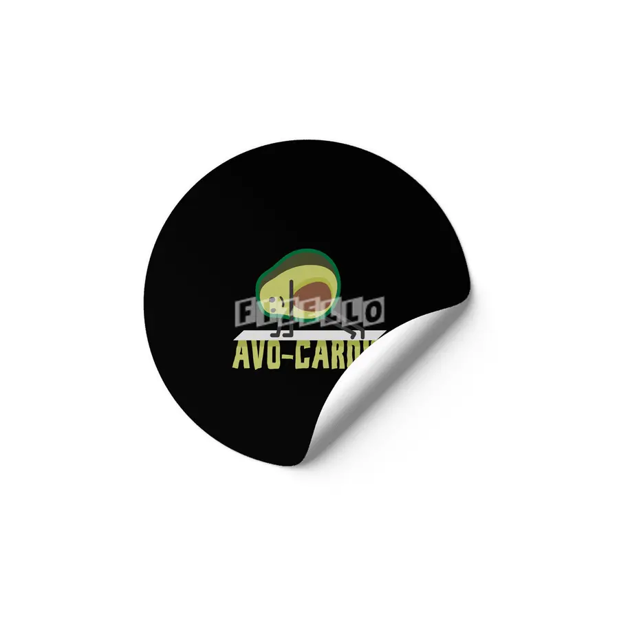 Avo-Cardio Avocado Fitness Workout Gym Etiket