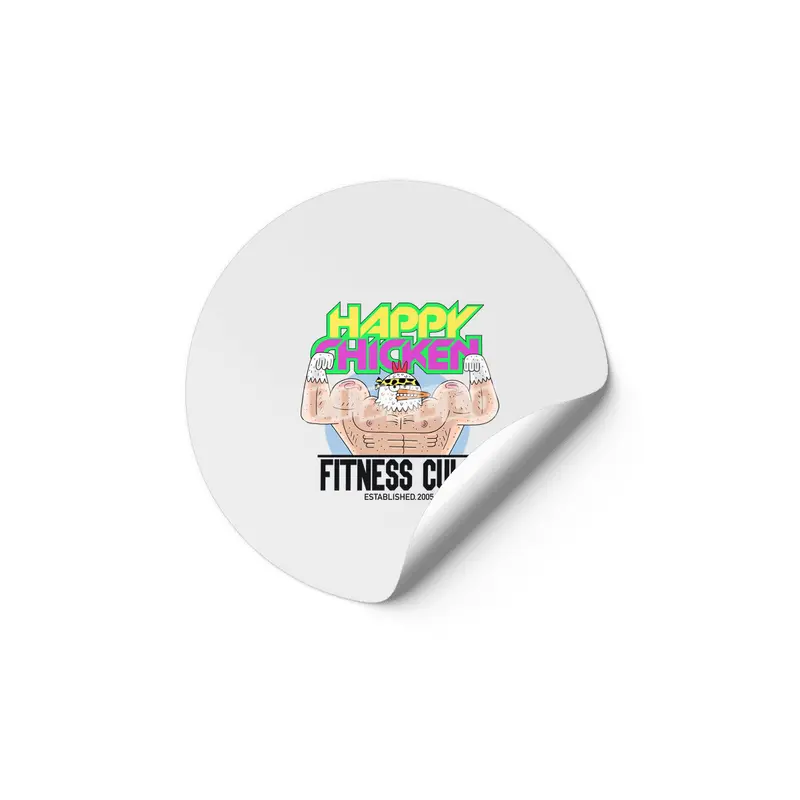 Happy Chicken Fitness Cult Club Tee Etiket