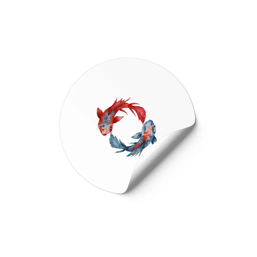 Yin Yang Koi Fish Etiket