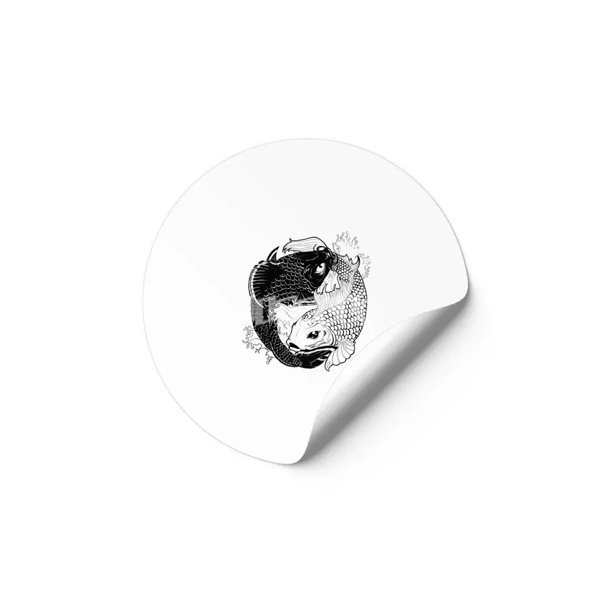 PISCES - Koi carps taijitu Etiket