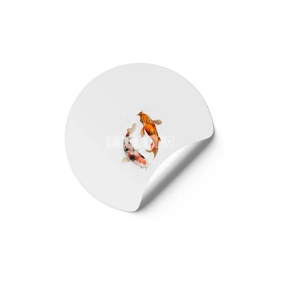 Japanes koi fish Etiket