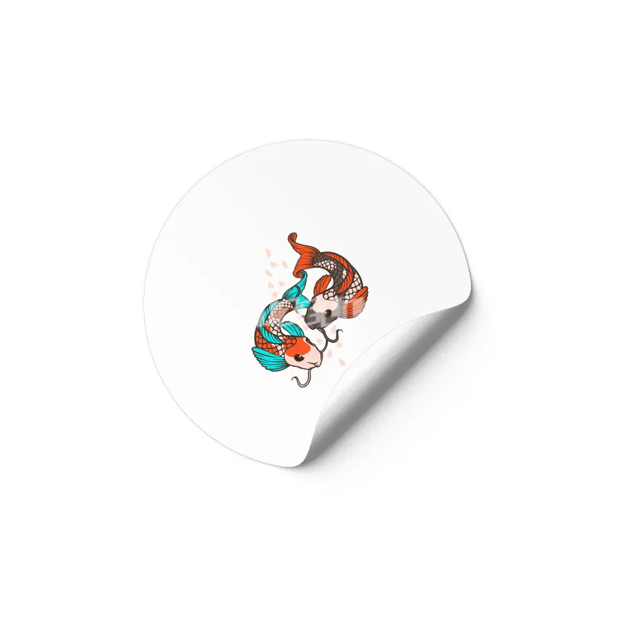 Japanese Koi Style Art Etiket