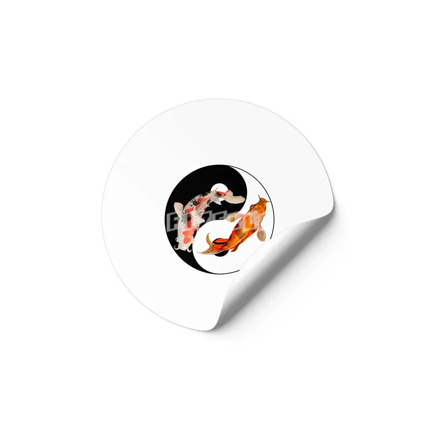 Yin Yang Carp Balance Taijitu Japanese Nishikigoi Koi Fish Etiket