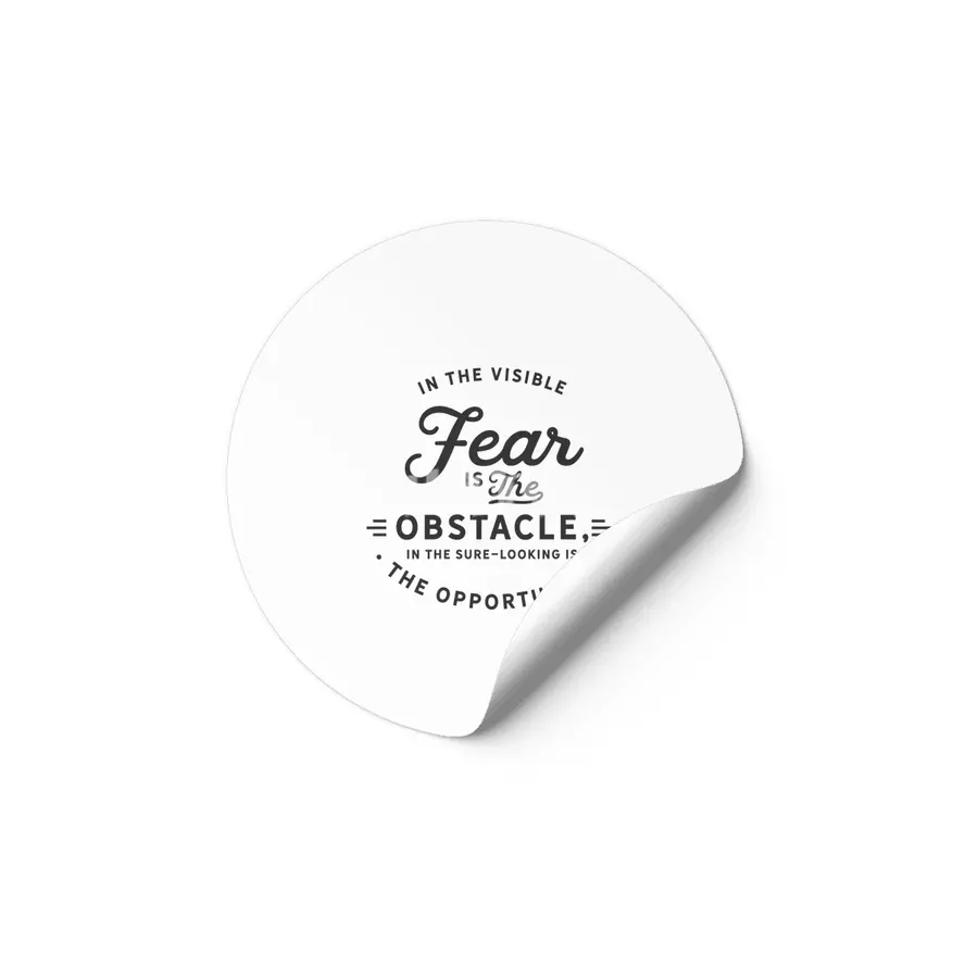 In the visible fear is the obstacle Etiket