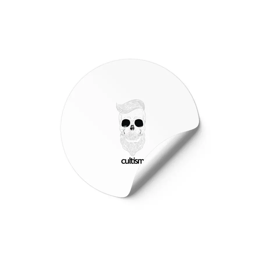 Cultism Hipster Skull Etiket