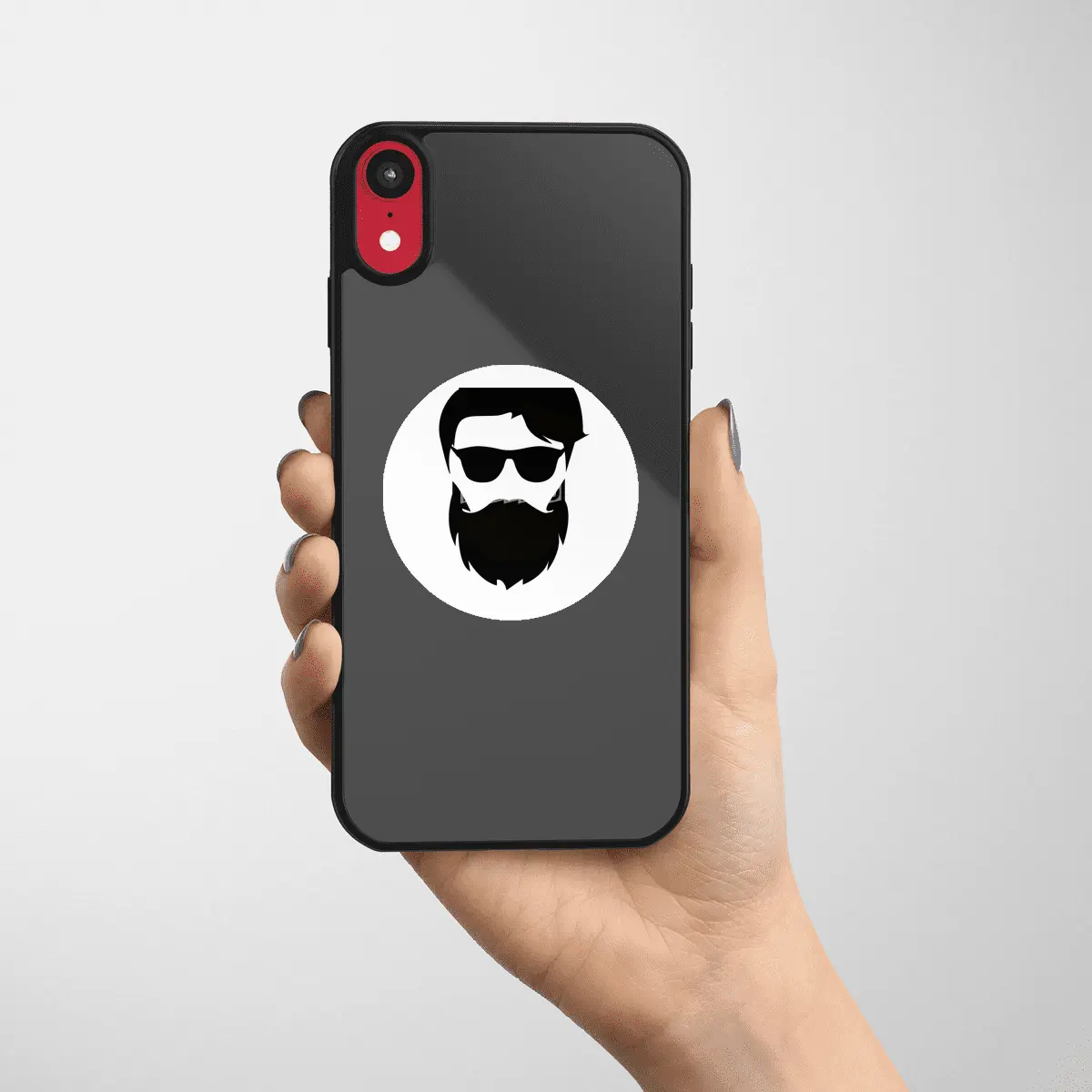 Sexy beard Hipster face Etiket