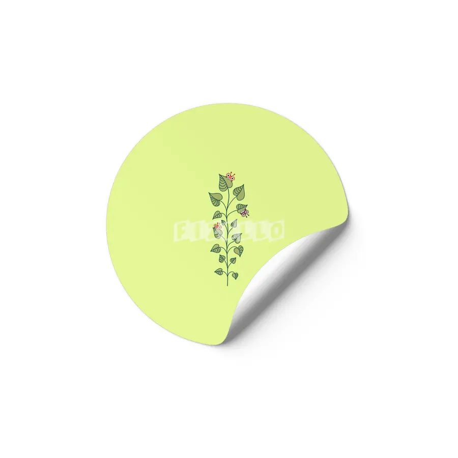 Cute Bugs Eat Green Plant Nature Lover Etiket